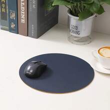 1pc Small Round Single/Double-Sided Solid Color Mouse Pad, Non-Slip Computer Office Gaming Desk Mat For Women