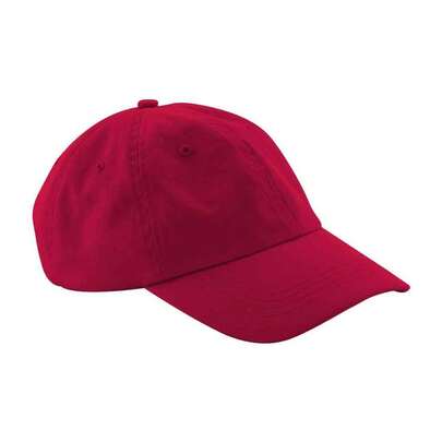 Beechfield 6 Panel Low Profile Dad Hat (Classic Red) - 100% Chino Cotton - (RW10440)