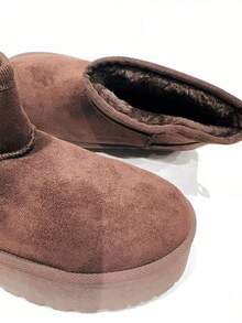 KESCA Botas de Nieve Bajas para Mujer –Botines de Invierno -Zuecos de Invierno Suela Gruesa y Plataforma Botines de Nieve para el Invierno Botas de nieve de mujer 2025 de alta calidad con suela gruesa y diseño elegante botas térmicas de invierno casuales y de trabajo con aumento y calidez para el uso diario clásicas y modernas