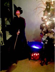 Halloween Party Mist Maker 3 Mist Maker Spray Heads,Ultrasonic Water Pond Fountain Fogger 12 LED Red Yellow And Blue Light Flashes Aluminum Atomizer Air Humidifier