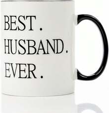 Regalos para el esposo: taza de café de 11 oz de cerámica, mejor esposo de todos los tiempos, ideas de regalos divertidos para cumpleaños, bodas, aniversarios y día del padre para el esposo de la esposa. - Multicolor - Ver 8