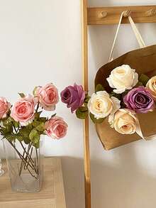 1/6/9 buc trandafiri artificiali. Stil vintage cu un aspect antic. Potrivit pentru decorul casei, decorarea dormitorului, felinare, decorațiuni de nuntă, decorațiuni de perete, decorul casei și decorațiuni pentru casă. Perfect pentru Ziua Îndrăgostiților, Ziua Mamei, Ziua Tatălui, buchet de flori, flori artificiale, decor de grădină, flori artificiale, decor de toamnă pentru casă, plante, flori artificiale, plante artificiale, decorațiuni de petrecere, decor de birou, ornamente pentru casă, casă de toamnă.