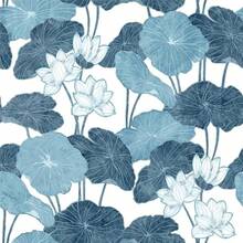 Wall Paper - White/Blue - View 7