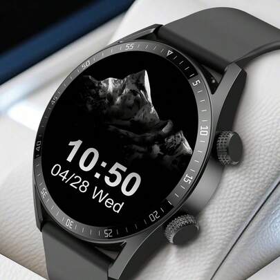 1.48" Full Touch Screen Smart Watch For Men & Women, With Notification, Wireless Call, Multiple Sports Modes, Weather Display, Camera Control, Pedometer, Metal Body, Durable Outdoor, 240p Resolution, Compatible With IOS & Android Phones, Suitable For Friends