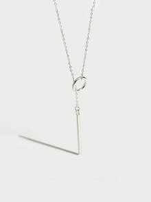 High Quality 316 Stainless Steel Golden Y-Necklace For Women, Anti-Fading, Comfortable & Versatile, Minimalist & Elegant, Suitable For Daily Wear Or Parties; Fashionable Women's Earrings, Jewelry Accessories, Exquisite Gift For Her, Holiday Gift, Anniversary Gift