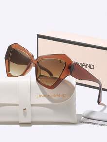 LINFEMAND LINFEMAND Oversized Cat Eye Y2K Decorative Fashion Fashion Glasses, Unisex, Birthday Party, Costume, Holiday Gift