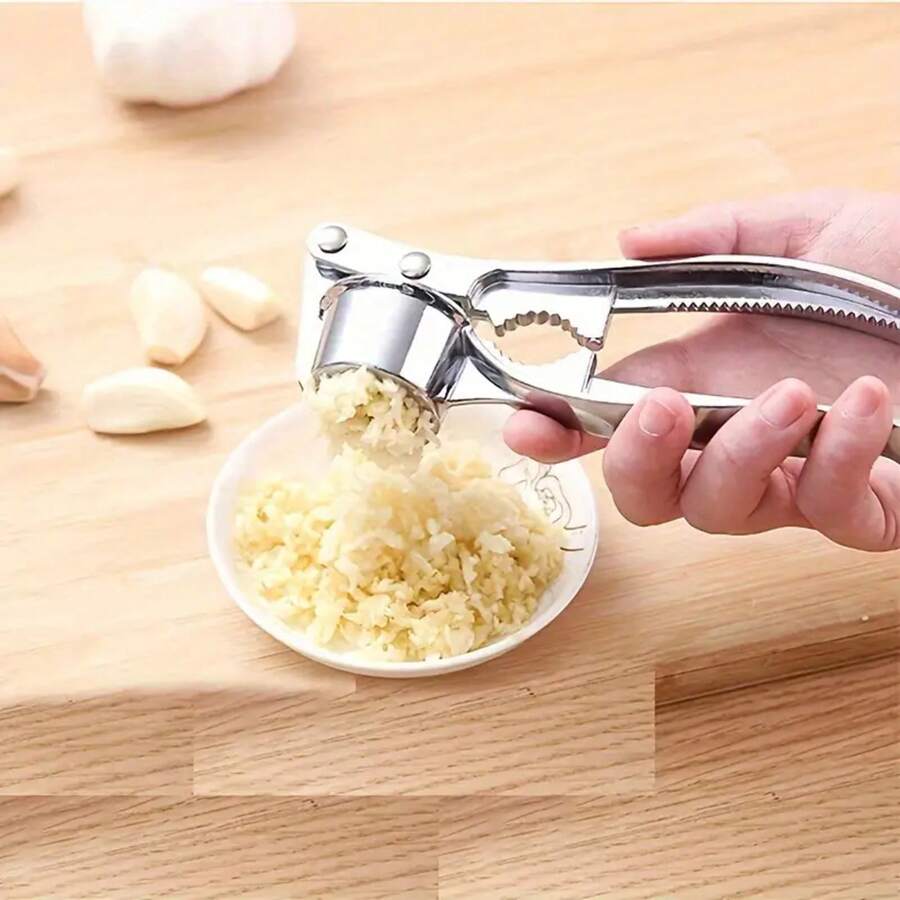 1 Piece Stainless Steel Garlic Press And Chopper - Multifunctional Kitchen Tool, Easy To Clean, Garlic Crusher, Chopper, Ginger Juicer, Masher - Ideal For Cooking And Dining, Garlic Chopper - 1 - Xem 1