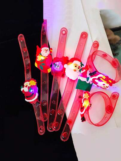 24 PCS Length: 17.8 Cm /7 Inches, Width: 2 Inches /5 Cm. 12 Pieces Of Christmas Party Gifts. Santa Claus Flashing LED Game Toys, Christmas Stocking Fillings, Luminous Christmas Party Supplies Bags, Filling Gifts, Halloween Gifts, Christmas Gifts, Bulk Stockings, Fillings, Christmas Decorations, Christmas Gifts