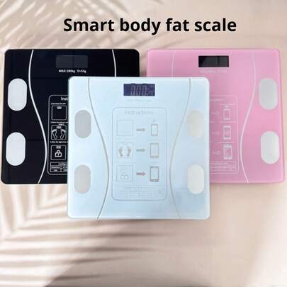 Smart Body Fat Scale, Body Composition Scale, Health Scale, Body Weight Scale, Health Assessment, Customized Diet, Exercise Plan, Measures Room Temperature, Anti-Tipping Safety, High-Precision Sensor, Auto On/Off, Smart Sync With APP, Tempered Glass Up To 800lbs