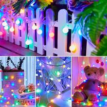 1 pieza Luces de cadena en forma de globo LED de 10/20/40/80, luces de hadas, alimentadas por batería, adecuadas para decoración comercial interior/exterior, camping, boda, fiesta, carpa, globo, jardín, guardería, dormitorio, patio de recreo, decoración de árbol de Navidad (excluyendo batería)