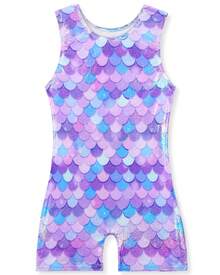 MENKEY Gymnastics Leotard - Various Styles - Children's One-Piece Style - Professional Tight-Fitting Suit - Bicycle Tight Suit - Suitable For Children's Clothing - Girl's Halloween - 紫色 - 查看 1