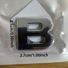 Car English Letter Metal Car Logo Trunk Sticker Number Plate Car Tail Decoration Car Body Sticker Modified Engine Capacity Label - Silver - View 29