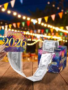 1 طقم صندوق سحب النقود لألعاب نارية لرأس السنة الجديدة، صندوق ورقي لسحب النقود مع 30 كيس أوبي للهدايا النقدية، ديكور لأجواء رأس السنة الجديدة، ديكور حفلة رأس السنة الجديدة 2026، ديكورات رأس السنة الجديدة، احتفالات رأس السنة الجديدة