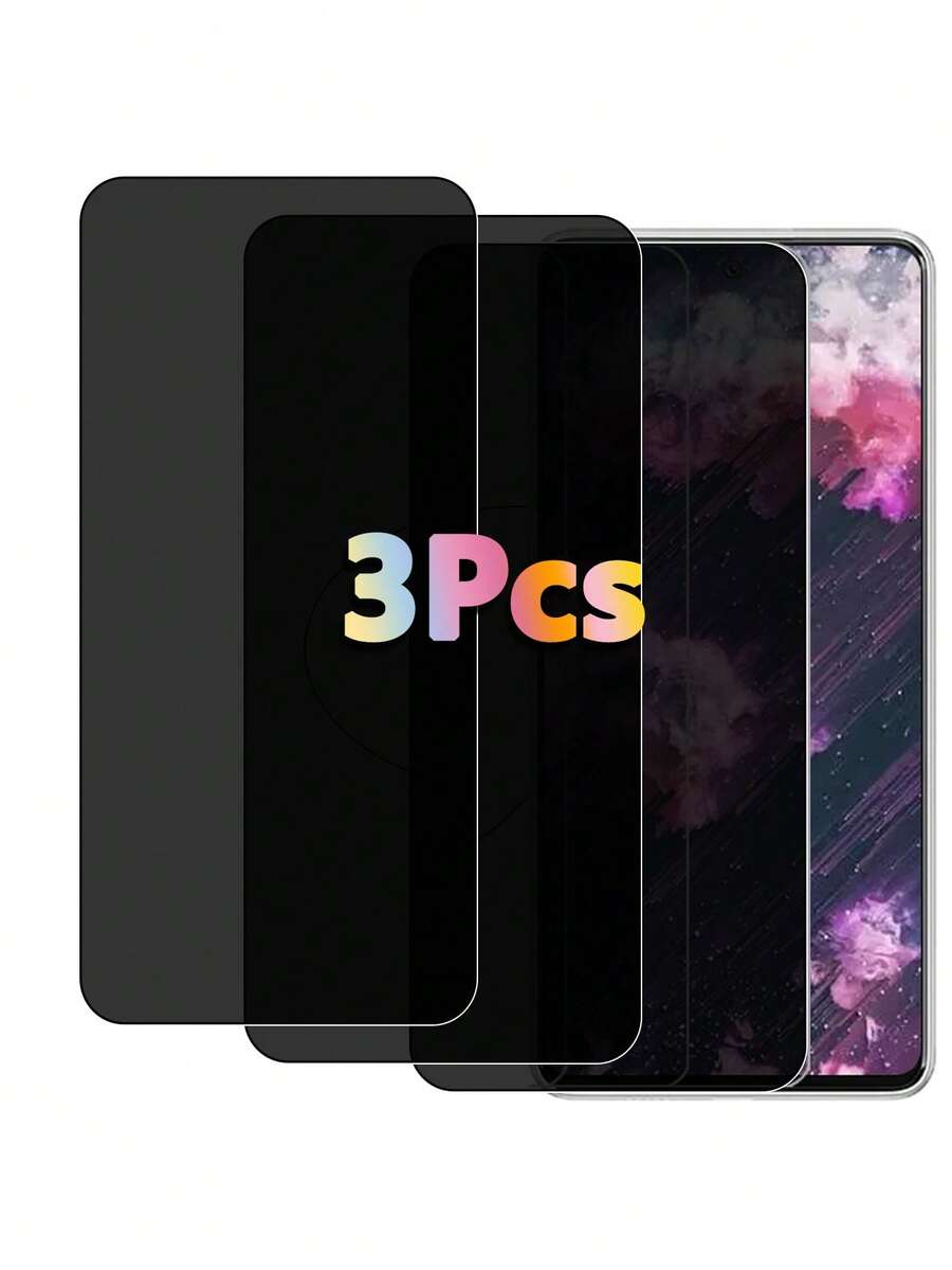 3Pcs Anti-Spy Glass Compatible WithSamsung A20 A20s A21 A21 S A21s A22 4G A22 5G A23 5G A24/A34 A25 A30 A30S A31 A32 4G A32 5G A33 A33 5G A40s A41 A50 S20 FE Privacy Tempered Glass For Anti-Spy Screen Protector