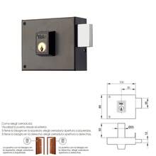 Yale Cerradura   124-a/hp/10/ derecha. - Bronce - Ver 2