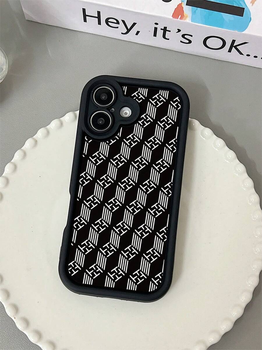 1 件分层白色条纹高抓地力哑光防滑手机壳，兼容三星，兼容 17/16/15/14/13/12/11/XSMAX/X/XS/XR/7PLUS/8PLUS/7/8/S21/22/23/24/25 - 黑色 - 查看 1