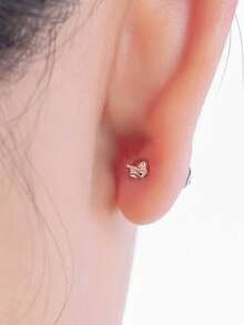 925 银防过敏迷你耳环后盖替换件（0.4 厘米/0.16 英寸），18K 镀白金安全推入式耳钉后盖，带盒子（超迷你，仅适用于微型耳钉）