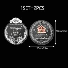 2025 Engaged Couples' First Christmas Ornament - Acrylic Holiday Tree Decoration, Christmas Engagement Gift For Newly Engaged Couples, No-Electricity Hanging Festive Decor For Wedding Anniversary, Suitable For All Seasons