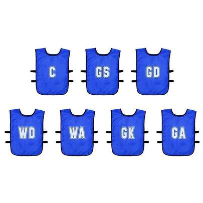 Precision Childrens/Kids Mesh Netball Training Bib (Pack Of 7) (Royal Blue) - 100% Polyester - (RD2503)