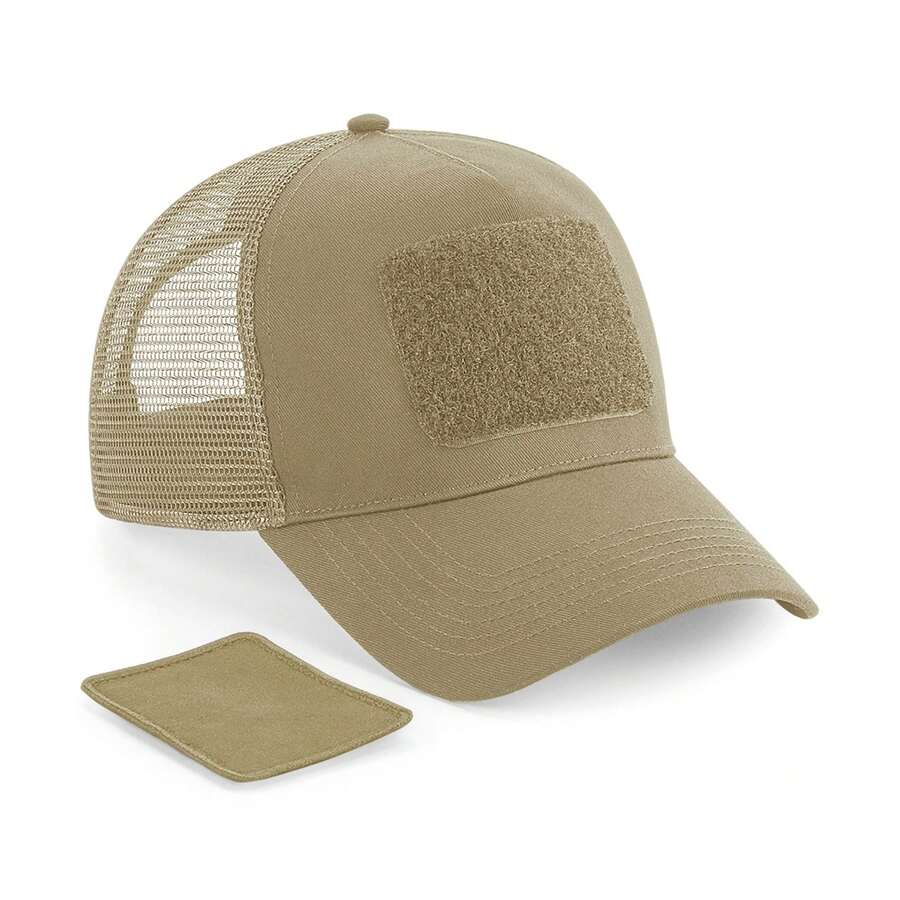 Beechfield Unisex Adult Patch Snapback Cap (Desert Sand) - 100% Polyester - (RW8549) - Brown - View 1