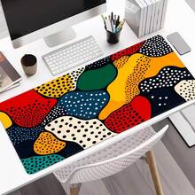 Multicolor Speckled Texture Extra Large Mouse Pad, Gaming Desk Mat, Big Keyboard Pad, Washable, Rubber Non-Slip Bottom, Stitched Edge, Gift Mouse Pad, Desk Protector, Study Pad, Multiple Sizes Available, Computer Keyboard Mat, Laptop Pad