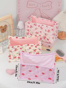 1 Peça Cesta de Armazenamento Acolchoada de Mesa Bonita e Prática, Cesta de Armazenamento de Miudezas de Mesa, Cesta de Armazenamento de Batom, Pincel de Maquiagem e Produtos de Skincare, Ornamentos de Mesa, Caixa de Armazenamento de Cosméticos, Usada para Armazenar e Organizar Pincéis e Produtos de Skincare, Decoração de Mesa, Armazenamento de Fone de Ouvido e Batom, Cesta de Piquenique Portátil