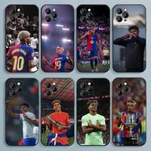 Custodia per telefono L-Laminata Sport-19 Y-Yamals compatibile con 17, 16, 15, 14, 13, 12, Pro, Max, Plus, E, SE4, Air, Mini, in morbida cover nera. Custodia compatibile con il caso 17, il caso 17 Pro, il caso 17 Pro Max