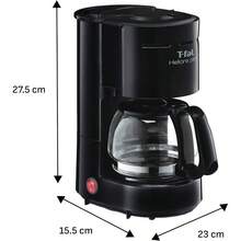 - fal Cafetera de Filtro Permanente Heliora Petit Negra, prepara 6 tazas de caf, cuenta con sistema antigoteo por lo que puedes servir el caf mientras se est preparando, CM3218MX - Pequeña Negra - Ver 6