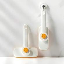 1 pieza Mopa de toalla facial giratoria, soporte para toallitas húmedas de limpieza de pared y piso sin manos, herramienta de limpieza de escritorio y pared multifuncional