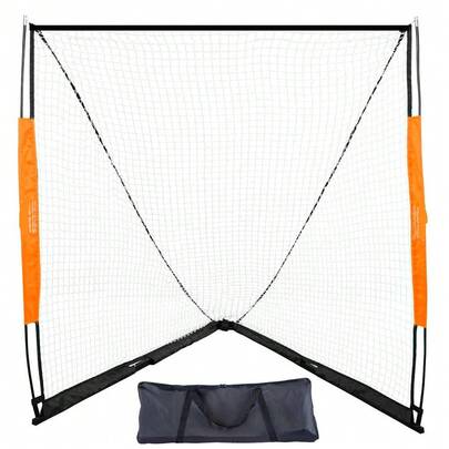 Portable 6' X 6' Lacrosse Goal With Carry Bag - Easy Setup Fiberglass Training Net For Youth And Adults - Perfect For Backyard Practice