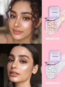 MISSLYN - 2支装高光套装，超闪亮高光，提亮肤色，打造光彩妆容，银色珠光高光，提亮肤色，高显色度柔滑配方，自然光泽 - #2+#3 - 查看 2