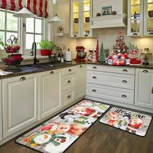 Pzw Juego De 2 Tapetes De Cocina De Navidad Decoraciones Navideñas Para El Hogar Ciervos Muñeco De Nieve Tapete De Bienvenida Tapete De Invierno Para El Hogar Decoración De Navidad8109 - 穆埃科德涅夫 - 查看 5