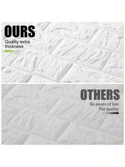 /1pc 3D Self Adhesive Wand Stickers, Foam Waterproof Wallpaper, Children's Room, Living Room Background ation, Moisture Proof, Anti Collision, Bedroom, Dormitory, Rental Ho Nursery Wallpaper Home Bathroom Bedroom ation Stuff Art Paper view 10