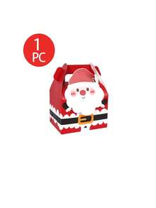 12 PIEZAS/1 PIEZA Cajas de cartón con asas para dulces navideños con estampado 3D vibrante para regalos de fiesta, dulces, chocolates y obsequios (Estilo de cabeza grande) - Combinación navideña A - Ver 13