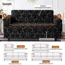 1 pièce Housse de canapé style bohème, extensible, lavable en machine, protecteur de canapé doux et respirant anti-poussière, convient pour le salon et le bureau