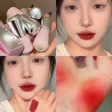 PINKYFOCUS 丝绒哑光唇彩 - 不粘腻，不拔干，自然提升唇色，学生平价奢华之选，情人节/圣诞节/生日送礼佳品 - 彩色 - 查看 12