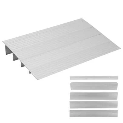 Hodeffior Door Ramp, 1"/2"/3"/4" Rise Threshold Ramp With 320kg Load Capacity, Aluminum Floor Transition Strip Door Bar For Doorways For Motorhome, Scooters, Truck, Pets, Wheelchair, Power Chairs