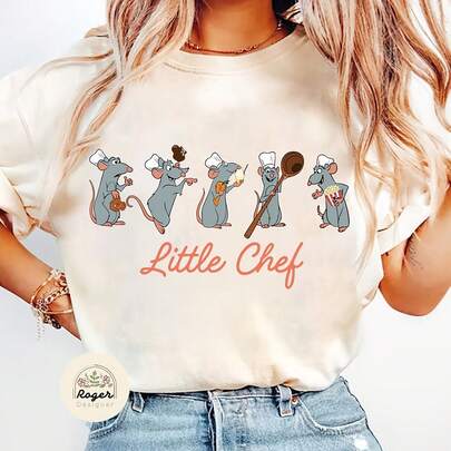 Camiseta Little Chef, Camiseta Ratatouille Paris France S1, Camiseta Pixar Ratatouille, Camiseta Y Gusteau's S1, Camiseta WDW Land VaC1AtionCamiseta de cuello redondo 100 % algodón de 220 g para mujer. Adecuada para todas las personas, ya sean mujeres o hombres. Tejido duradero de alta calidad apto para todas las estaciones, suave al tacto pero diseñado para durar. Tops transpirables. Conjuntos de otoño para mujer. Conjuntos de vacaciones para mujer. Disfraz de Año Nuevo para mujer.