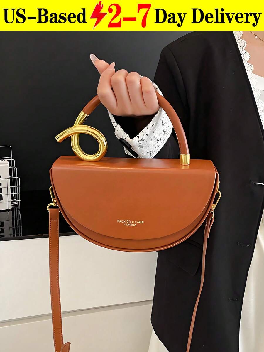 Niche Design Women's Handbag, Fashionable Retro High-Quality Textured Messenger Bag, Solid Color Versatile Underarm Saddle Bag, Casual And Versatile Style, Suitable For Daily Outings, Travel, And Office Workers Commuting,Women's Fashionable Solid Color Handbag Casual Versatile Crossbody Bag For Daily Commuting Party Date Shopping High-End Commuter Bag,Purse,Purses And Bags Women,Tote Bag,Brown Purse,Carteras Para Mujer,Pink Purse,Bolsos Para Mujer,Crossbody Bags For Women,Totes Bags For Women,Orange Purse,Cartera Para Mujer Elegante,Hand Bags For Women,Shoulder Bags,Purse,Purses And Bags Women,Tote Bag,Bags For Women,Brown Purse,Carteras Para Mujer,Pink Purse,Bolsos Para Mujer,Crossbody Bags For Women,Tote Bags For Women,Cartera Para Mujer Elegante,Purse For Woman,Pumpkin,Autumn,Halloween,Fall,Christmas,Thanksgiving,Festival,Cyber Monday,Holiday,Gift,New Year,Snow,Winter,Warm,End-Of-Year,Party - 彩色 - 查看 1