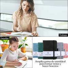 OIUINMMH 5 Pcs Cuaderno de Bolsillo, A7 Libretas de Notas, 11 x 8cm, Diario con Cubierta de 200 Páginas, Libretas de Bolsillo Adecuada para Oficina,Viajes,Estudio - 1 - Ver 6