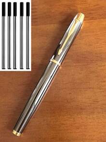 [Customized] Personalized Engraved Metal Business Office Ball Pen Gift Set With Refill, 2pcs, High Quality Ballpoint Pen For Daily Writing, Signature, Birthday, Father's Day, Thanksgiving, Christmas, Gift For Friends, Relatives, Leaders, Colleagues Back To School - Multicolor - View 70