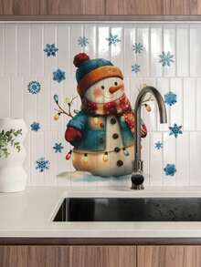 1PC Removable PVC Wall Decals – [3D Three-Dimensional Wall-Breaking Santa Claus Wall Stickers, Christmas Snowman Decorations, Christmas Reindeer Pulling A Sleigh]Self-Adhesive Waterproof Wall Stickers For Home Decor, Room Decor, Wall Decor, And Kitchen – Easy To Apply, Ideal For Living Room, Bedroom, Or Office Christmas Decorations Christmas Decorations Home