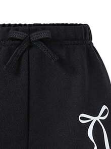 2件装女童蝴蝶印花运动裤