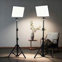 63英寸可调节三脚架，10英寸USB供电LED自拍和视频会议灯，3000K-6500K色温可调，适用于摄影照明、录制、直播、化妆、Vlog等。 - 彩色 - 查看 3