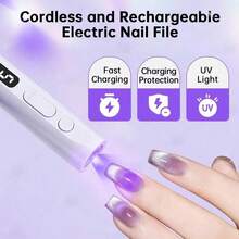 Electric Nail Drill, Mini Nail Drill USB Machine With 10 PCS Drills Bits & Sanding Bands,Manicure Art Pen Remove Polisher, Gel Nail Drill For Acrylic, Manicure Pen Sander Polisher, Cuticle Removal, Suitable For Women Home Or Nail Salon Use, Beginner-Friendly - 美甲工具 - 查看 3