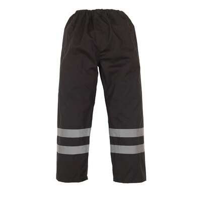 Yoko Unisex Adult Waterproof Hi-Vis Over Trousers (Black) - 100% Polyester - (RW9689)