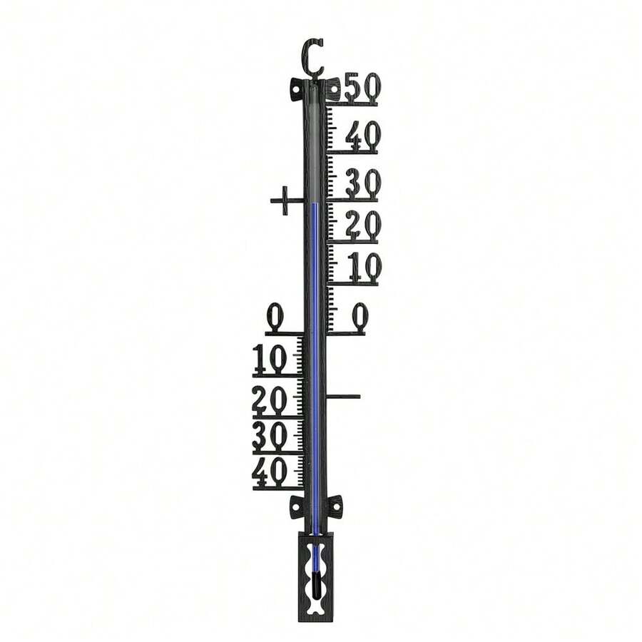 Thermomètre extérieur/intérieur MAURER Métal 27 cm. - Blanc - Voir 1