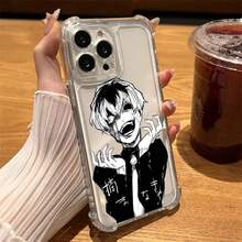 Funda Transparente para Teléfono Tokyos Anime Ghouls para iPhone 17 16 15 14 13 12 11 Ais/Pro/Max/Plus, Funda de Silicona Suave a Prueba de Golpes - SJCLR 03 - Ver 3