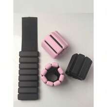 2pcs Wrist Or Ankle Weight Set,Black & Pink,Silicone Waterproof Adjustable Intensity Bands, Wearable Weighted Bracelets, Comfortable Fitness Equipment For Running, Fitness, Yoga & Swimming