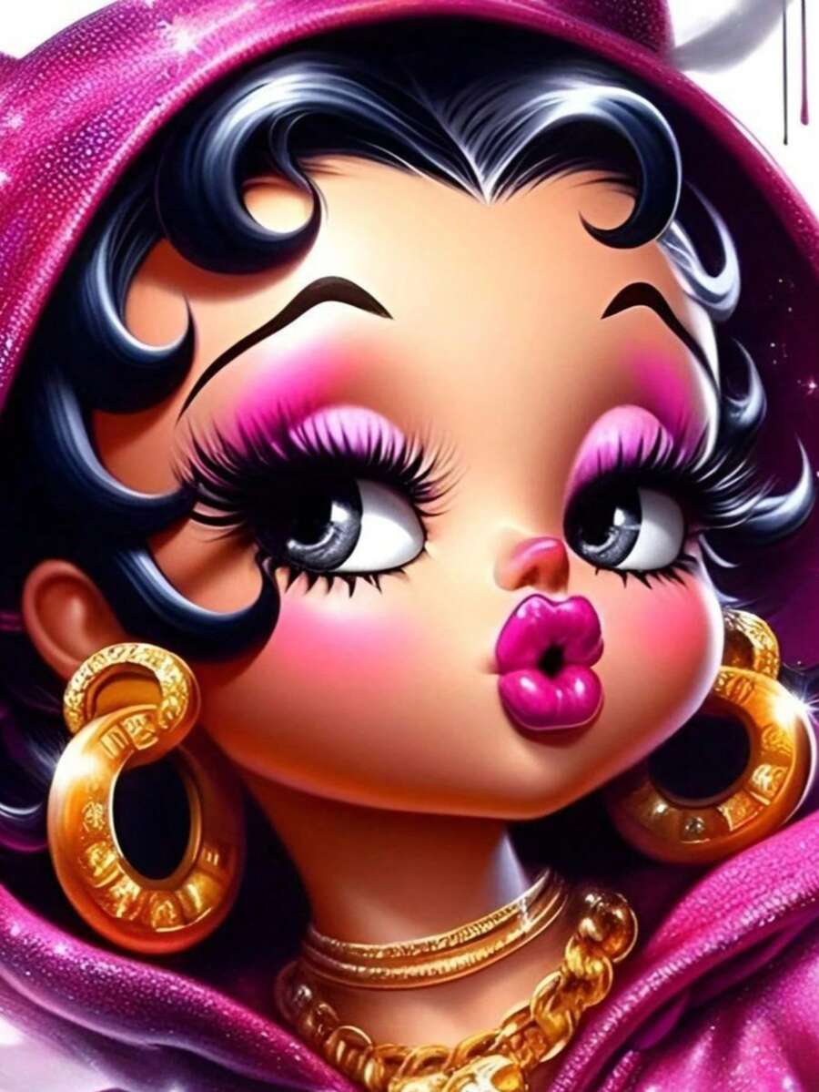 漂亮女人钻石艺术画套装工艺品贴纸配件幻想可爱卡通女孩舒适迷人刺绣马赛克十字绣水钻 5D DIY 图片套装家居房间墙壁装饰圣诞节节日手工玩具礼物